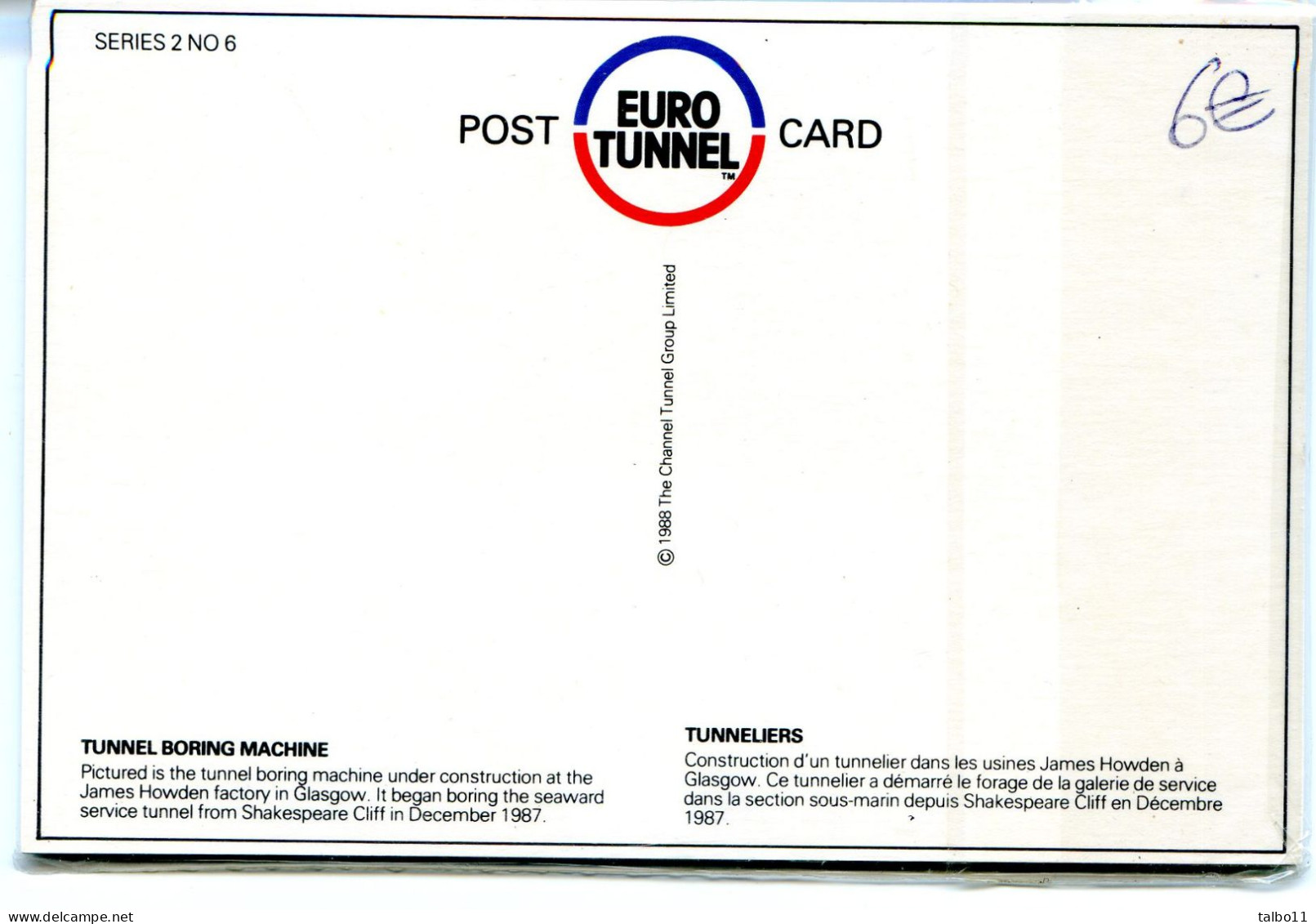 Sangatte - Pochette Neuve ,Série 2, De 6 CPM Sur La Construction Du Tunnel Sous La Manche 1987 - Euro Tunnel - Sangatte