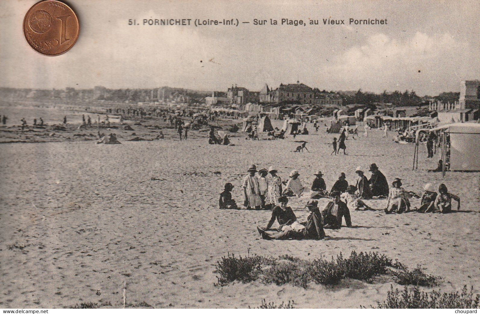 44 -  Carte Postale Ancienne De PORNICHET  Sur La Plage Au Vieux Pornichet - Pornichet