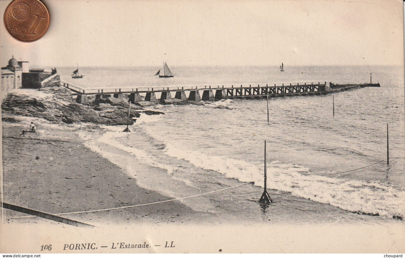 44 -  Carte Postale Ancienne De PORNIC   L'Estacade - Pornic