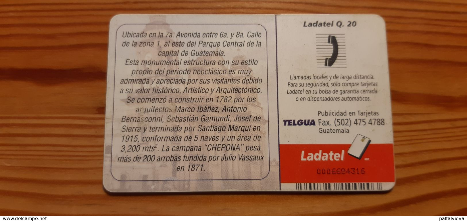 Phonecard Guatemala - Cathedral - Guatemala