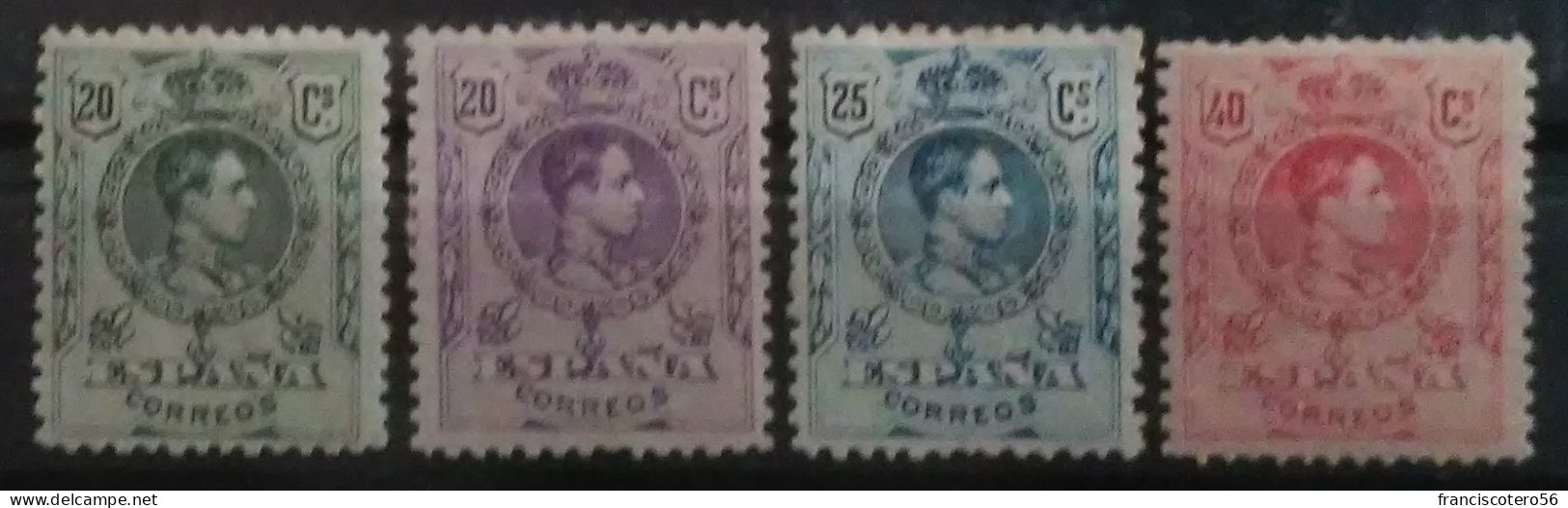 España: Año. 1909 -1922 - (Rey Alfonso XIII Tipo Medallón). Número De Control, En Dorso Color Azul. Dent. 12 -1/2X14 - Nuevos