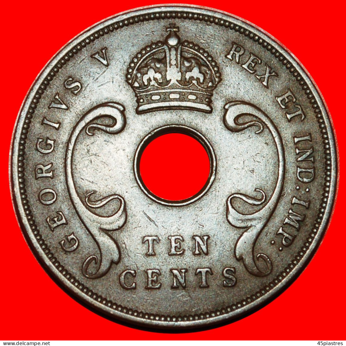 ~ GREAT BRITAIN (1921-1936): EAST AFRICA  10 CENTS 1922! GEORGE V (1911-1936)· LOW START! · NO RESERVE!!! - Colonia Británica