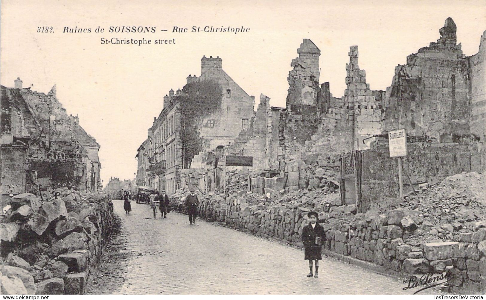 FRANCE - 02 - SOISSONS - Ruines -  Rue St Christophe - Carte Postale Ancienne - Soissons