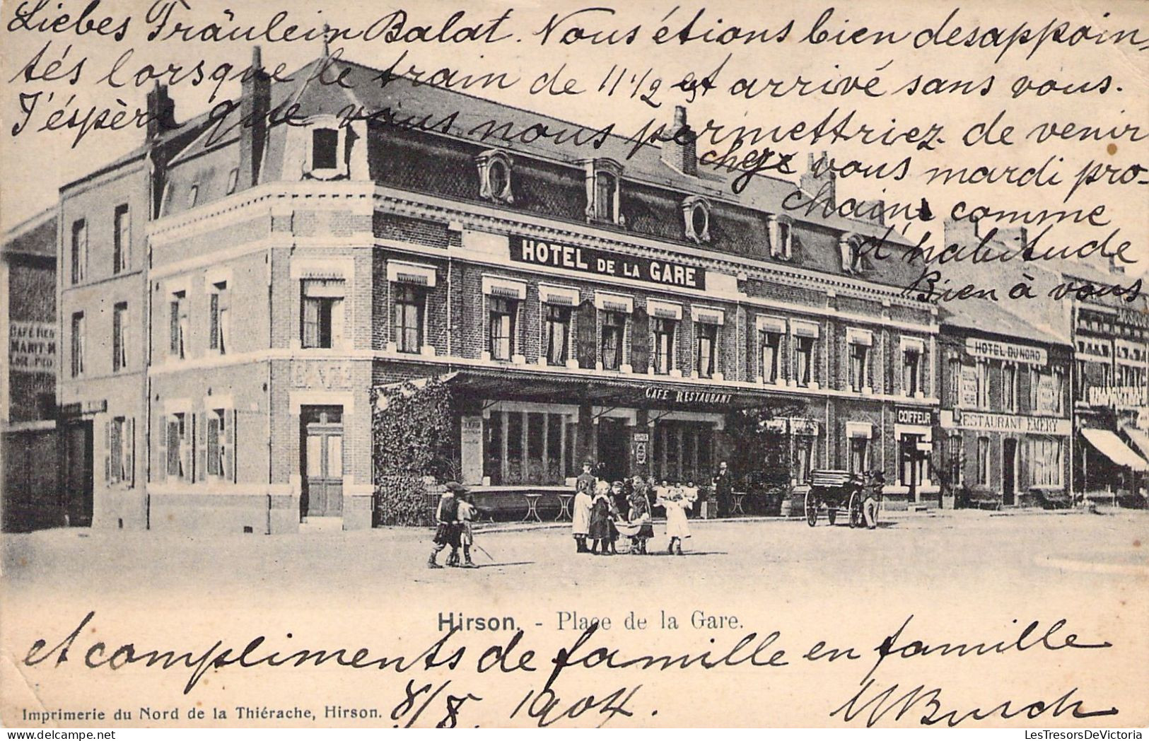 FRANCE - 02 - HIRSON - Place De La Gare - Carte Postale Ancienne - Hirson
