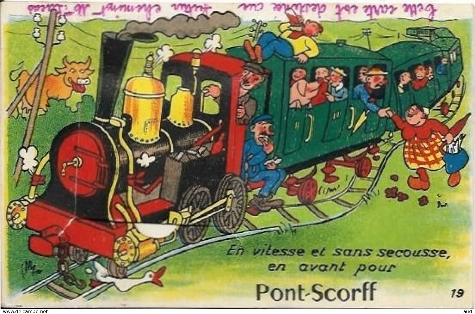 PONT SCORFF, Carte à Système, "en Vitesse ..." état - Pont Scorff