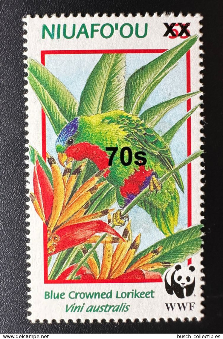 Niuafo'ou 1998 / 2010 Mi. 327 WWF W.W.F. Faune Fauna Overprint Surchargé Blue Crowned Lorikeet Oiseau Vogel Bird Parrot - Unused Stamps