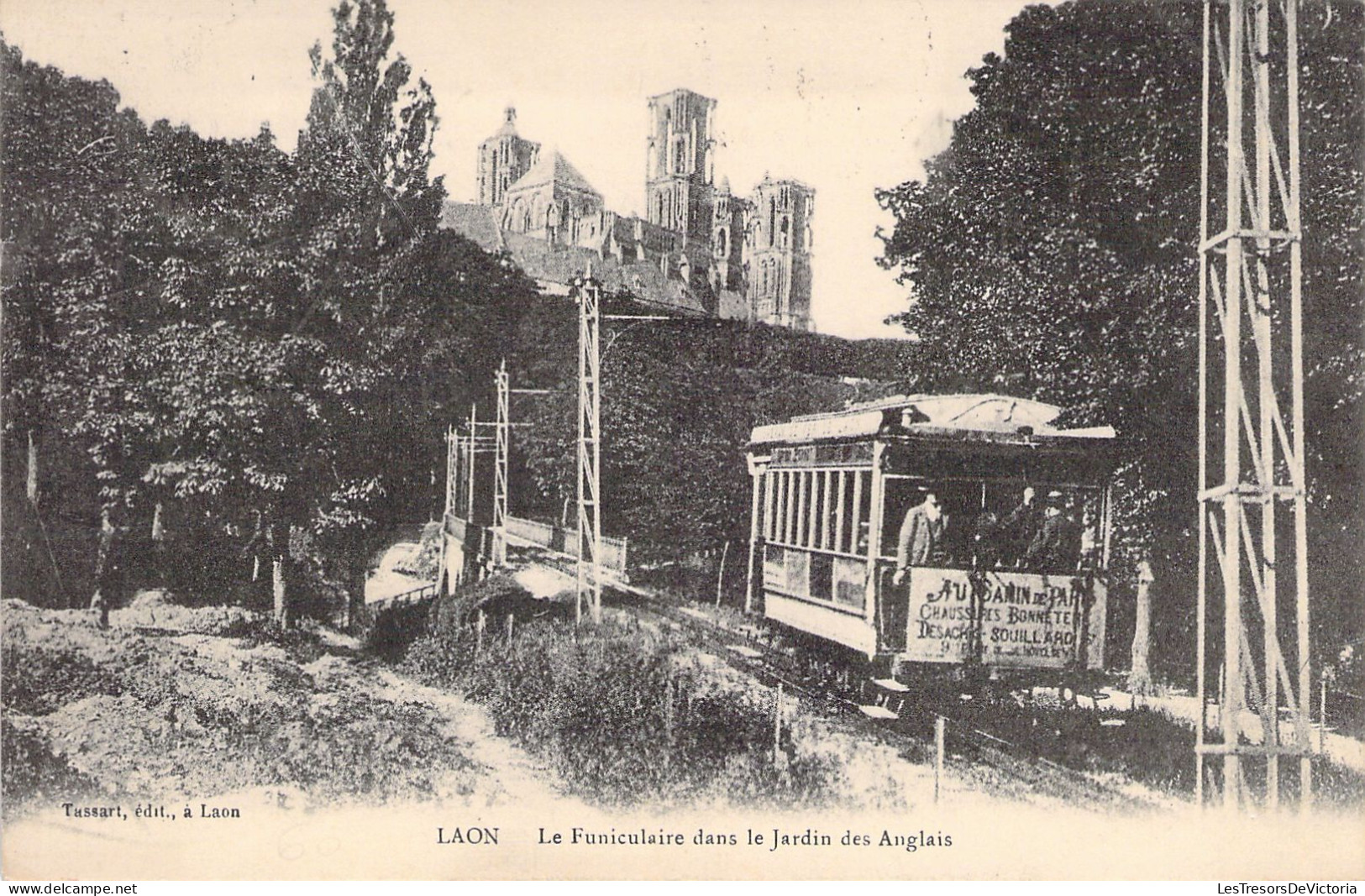 FRANCE - 02 - LAON - Le Funiculaire Dans Le Jardin Des Anglais - Edit Tassart - Carte Postale Ancienne - Laon