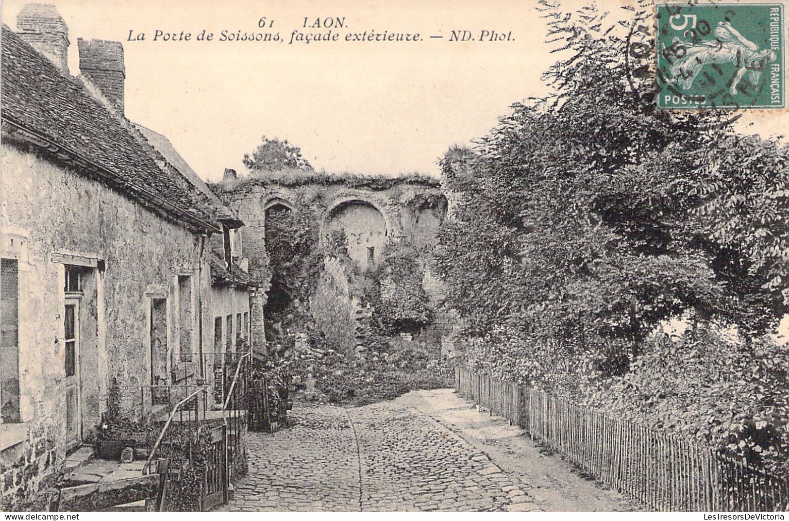 FRANCE - 02 - LAON - La Porte De Soissons Façade Extérieure - Carte Postale Ancienne - Laon