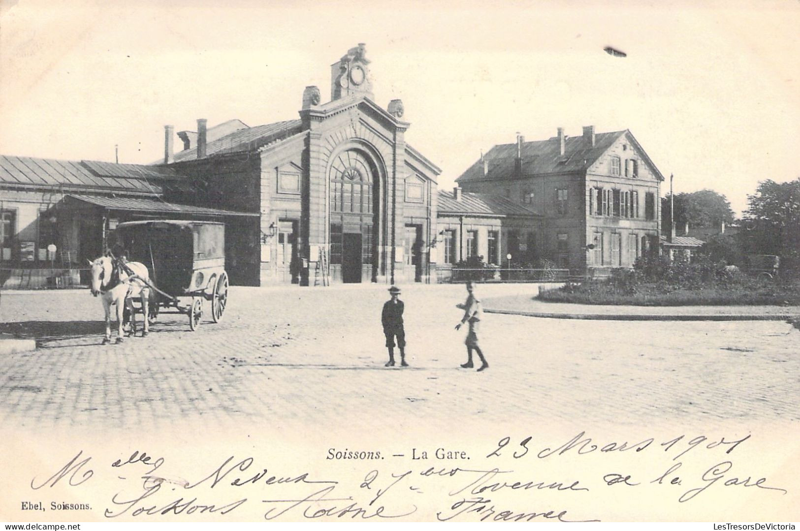 FRANCE - 02 - SOISSONS - La Gare - Carte Postale Ancienne - Soissons