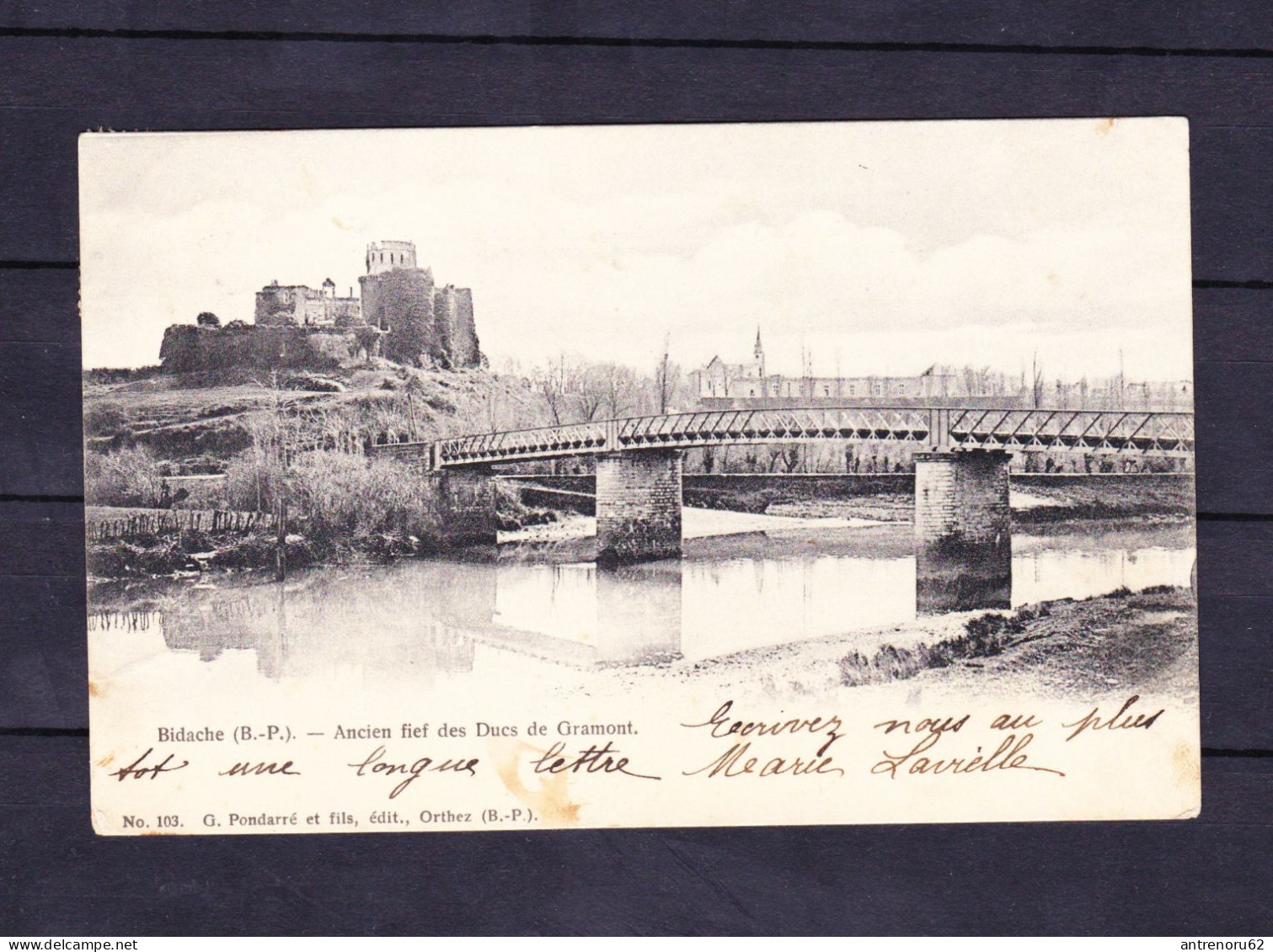 POSTCARD-FRANCE-BIDACHE-SEE-SCAN - Bidache