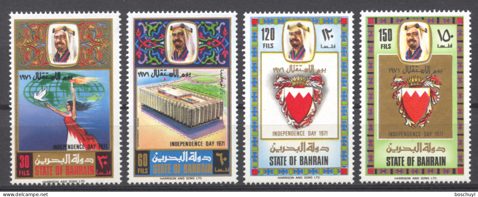 Bahrain, 1971, Independence, Heraldry, MNH, Michel 190-193 - Bahrein (1965-...)