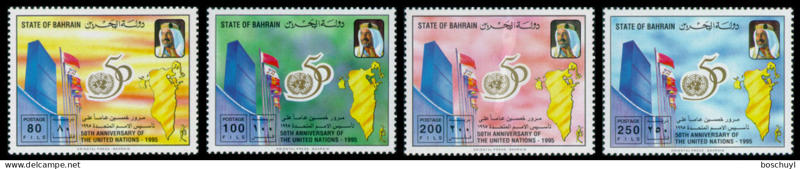 Bahrain, 1995, United Nations 50th Anniversary, MNH, Michel 580-583 - Bahrain (1965-...)