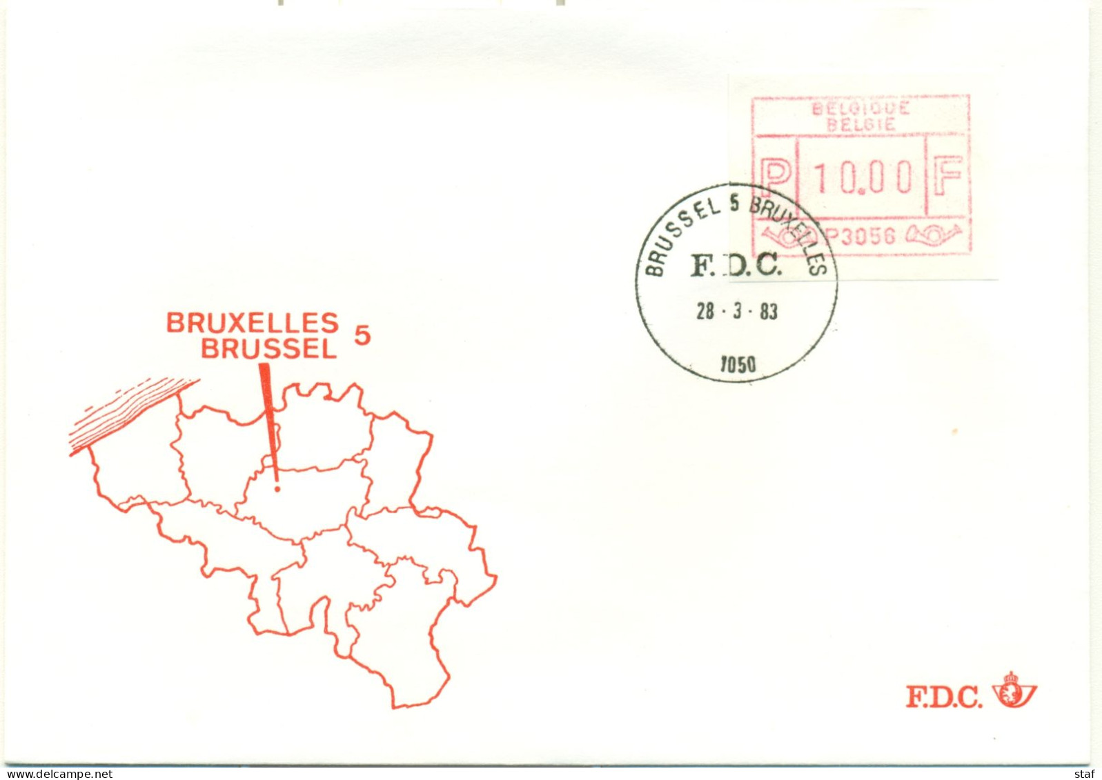 FDC ATM P3056 Brussel 5 - Briefe U. Dokumente