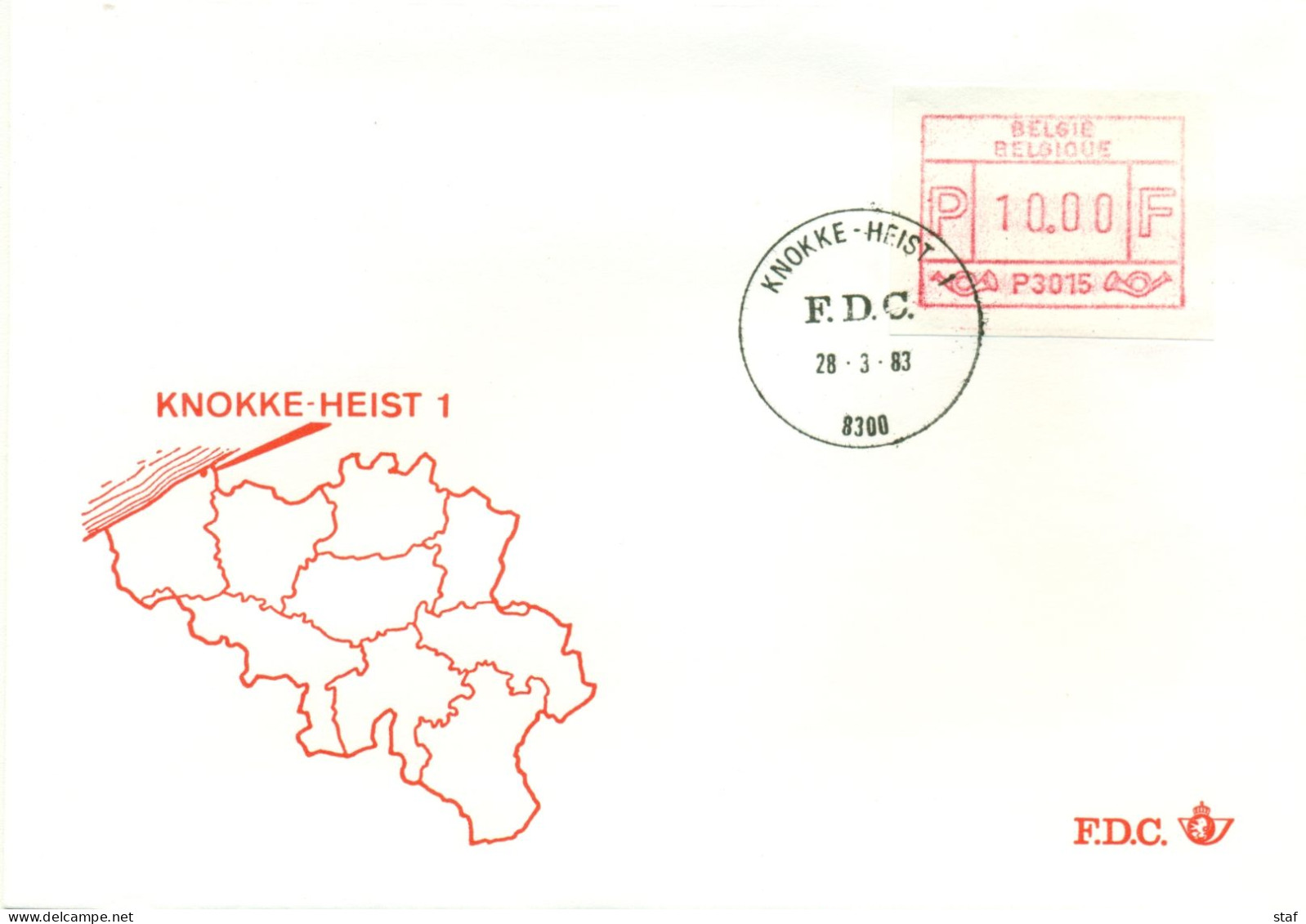 FDC ATM P3015 Knokke-Heist - Storia Postale