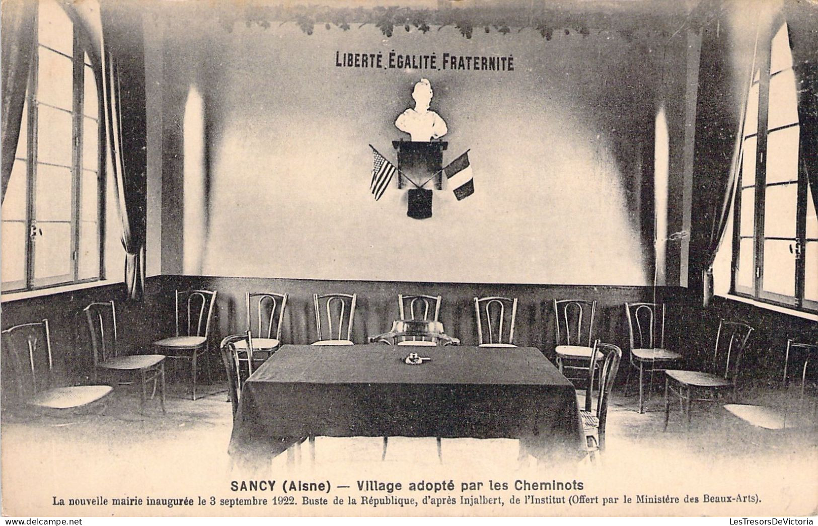 FRANCE - 02 - SANCY - Village Adopté Par Les Cheminots - Nouvelle Mairie Inaugurée 3 Sept 1922 - Carte Postale Ancienne - Sonstige & Ohne Zuordnung