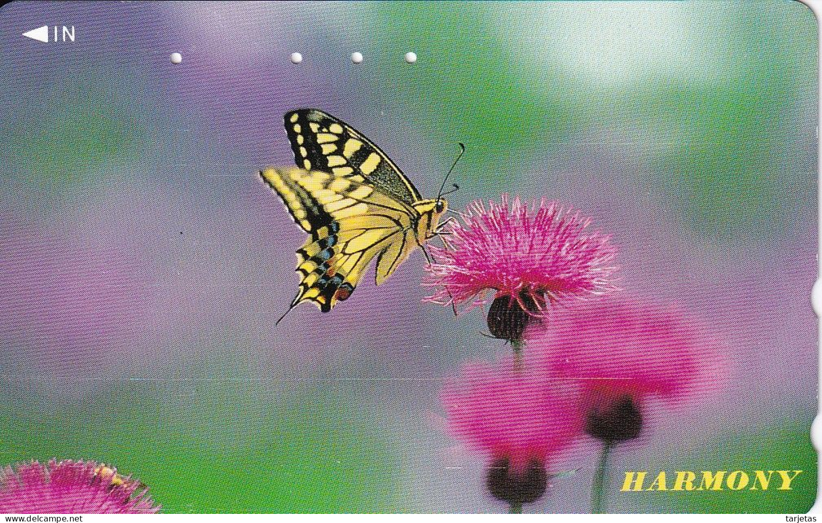 TARJETA DE JAPON DE UNA MARIPOSA (BUTTERFLY) - Papillons