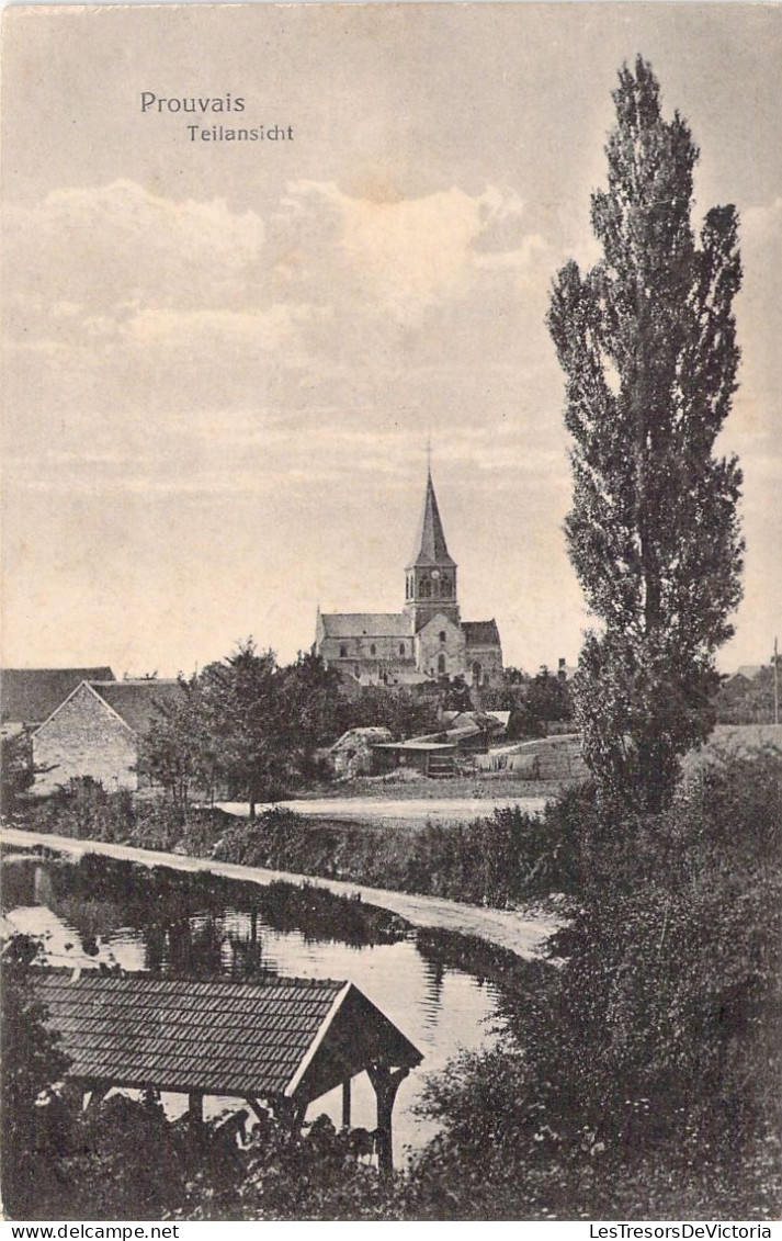 FRANCE - 02 - PROUVAIS - Eglise Chemin De Campagne - Carte Postale Ancienne - Sonstige & Ohne Zuordnung