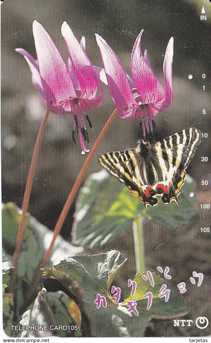 TARJETA DE JAPON DE UNA MARIPOSA (BUTTERFLY) - Papillons