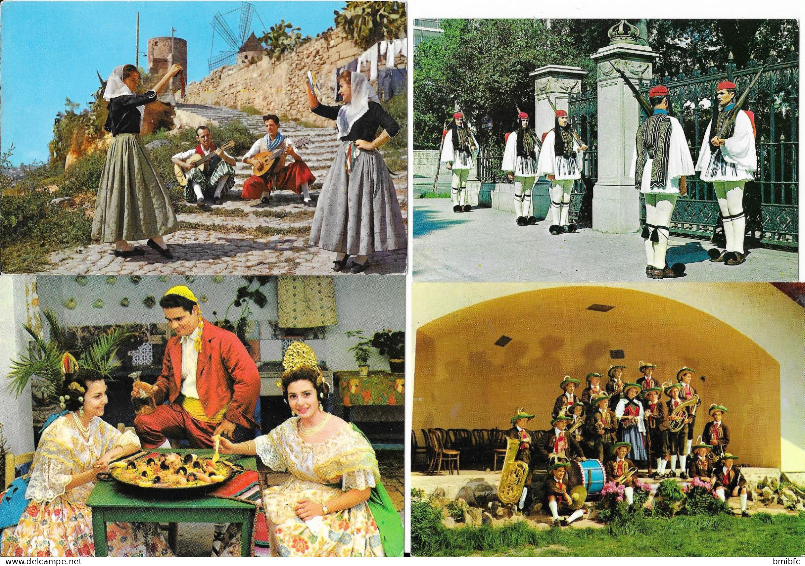 LOT de 200 CPSM Thème Folklore Européen très diversifiées écrites, pas écrite (scan d'une petite partie du lot)