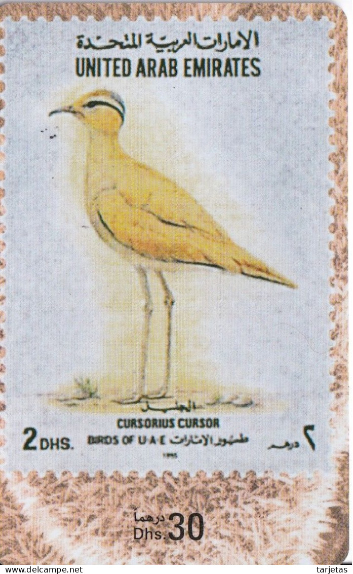 TARJETA DE EMIRATOS ARABES DE UN PAJARO (BIRD) - Otros & Sin Clasificación