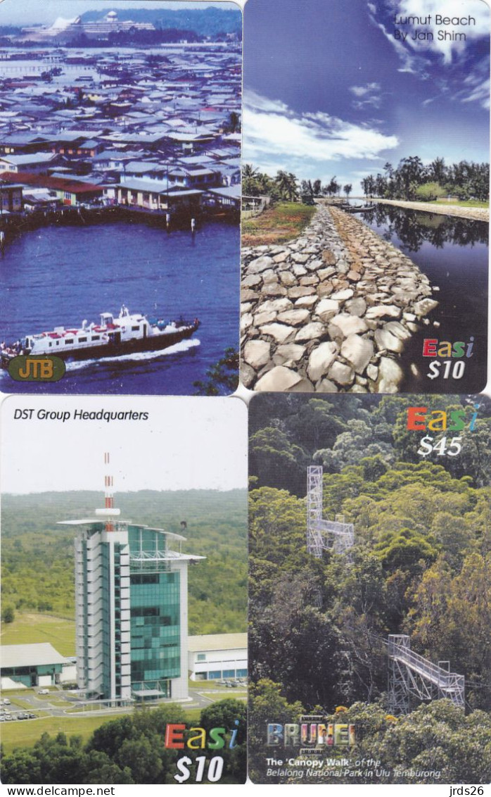 Brunei 4 Phonecard  - - Landscape, City - Brunei