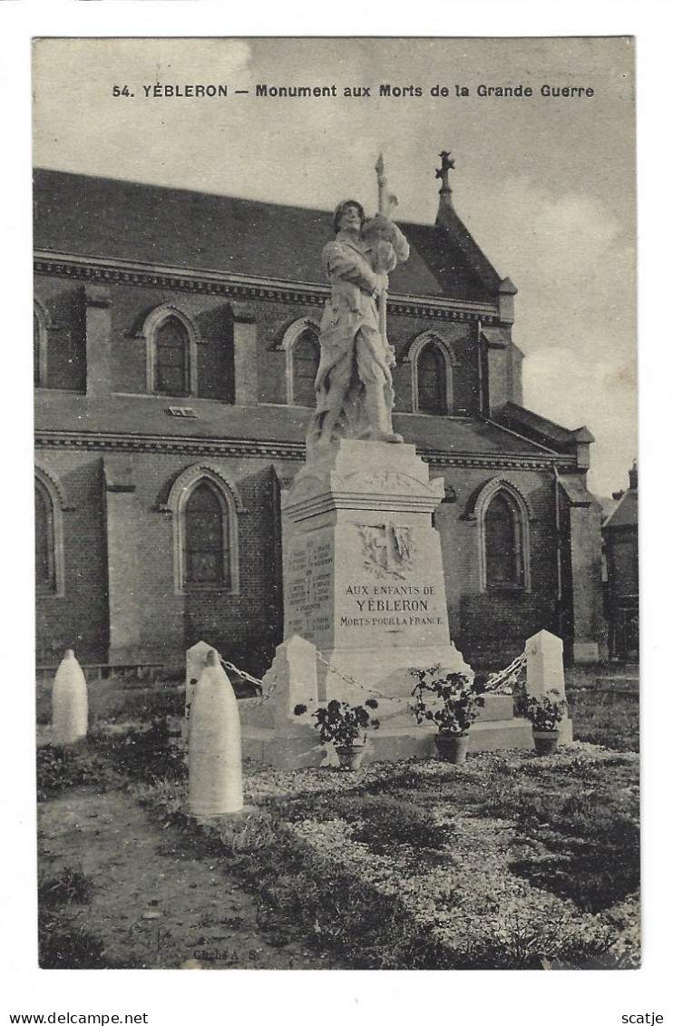 Yébleron   -   Monument Aux Morts De La Grande Guerre.  -   1926   Naar   Poperinghe - Monuments Aux Morts