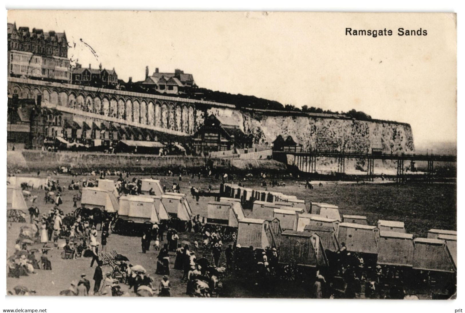 Ramsgate Sands 1914 Used Real Photo Postcard From Ramsgate To Paris - Ramsgate