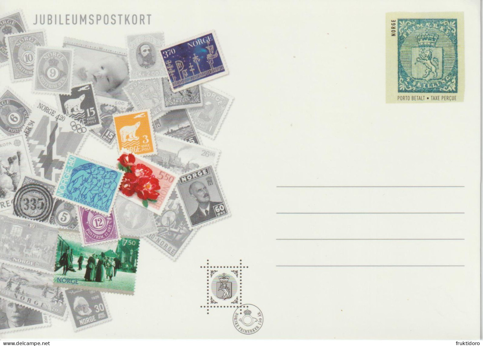 Norway Postal Stationery 2005 Jubilee's Card 150 - Anniversary Norwegian Stamps ** - Postwaardestukken