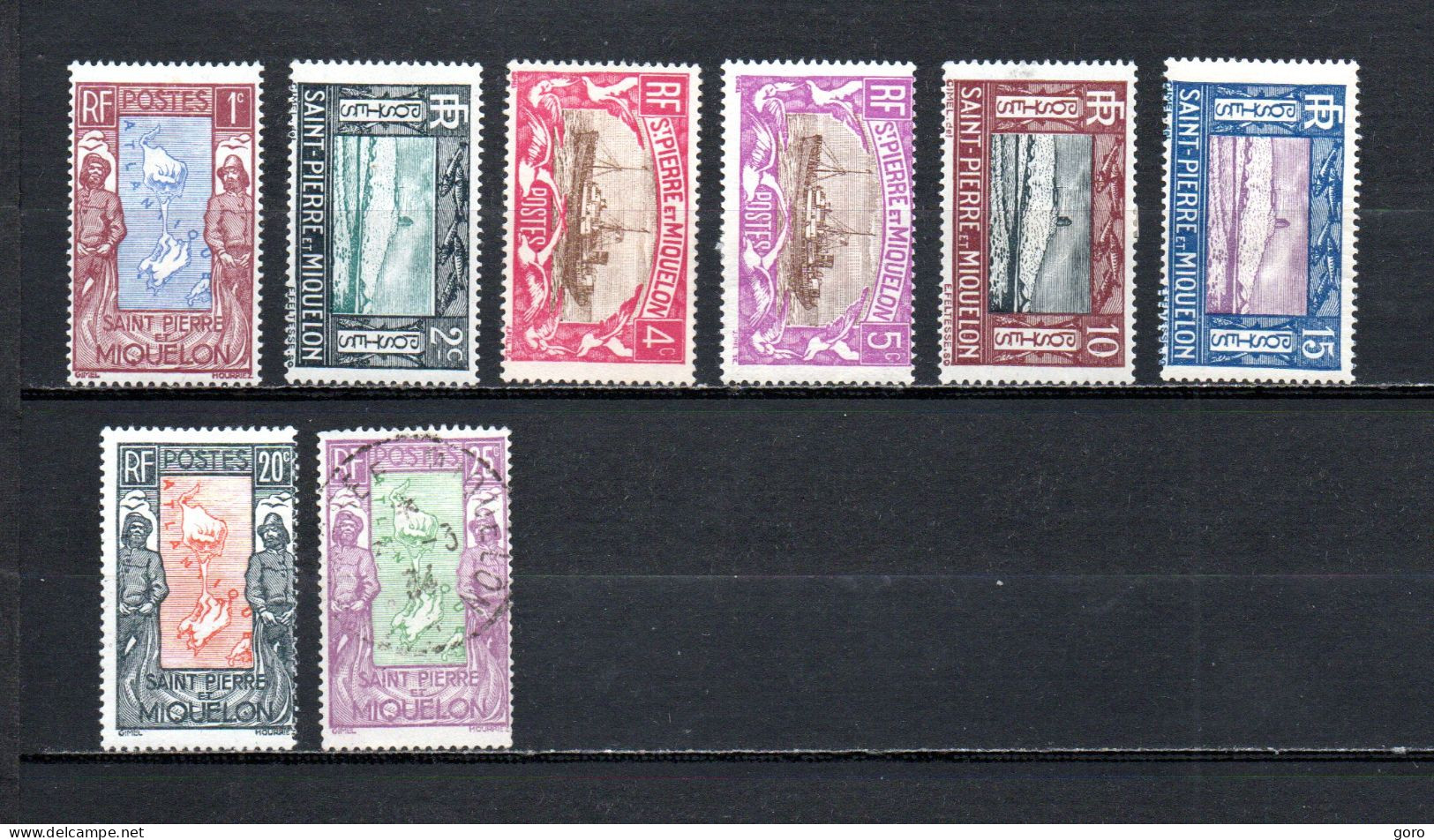 San Pedro Y Miquelon   1932-33  .-   Y&T   Nº    136/143 - Used Stamps