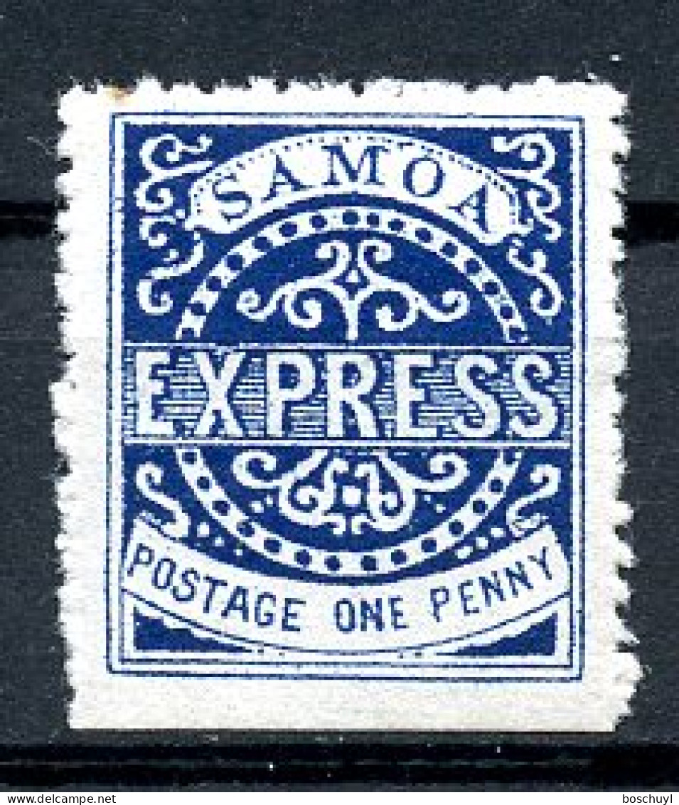 Samoa, 1877-1881, EXPRESS, 1 P., Type III, From Edge Of Sheet, MLH, Michel 1III - Samoa