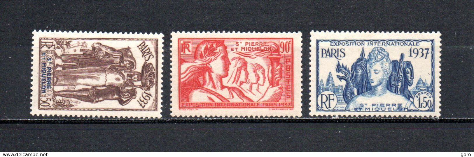 San Pedro Y Miquelon   1937  .-   Y&T   Nº    163/165 - Used Stamps