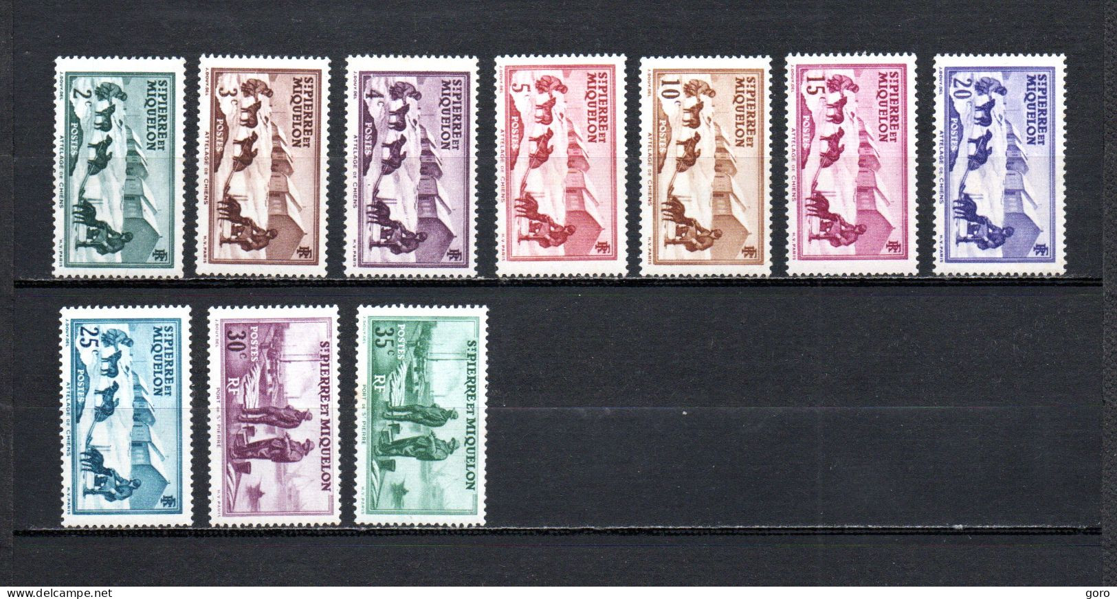 San Pedro Y Miquelon   1938  .-   Y&T   Nº    167/176 - Used Stamps