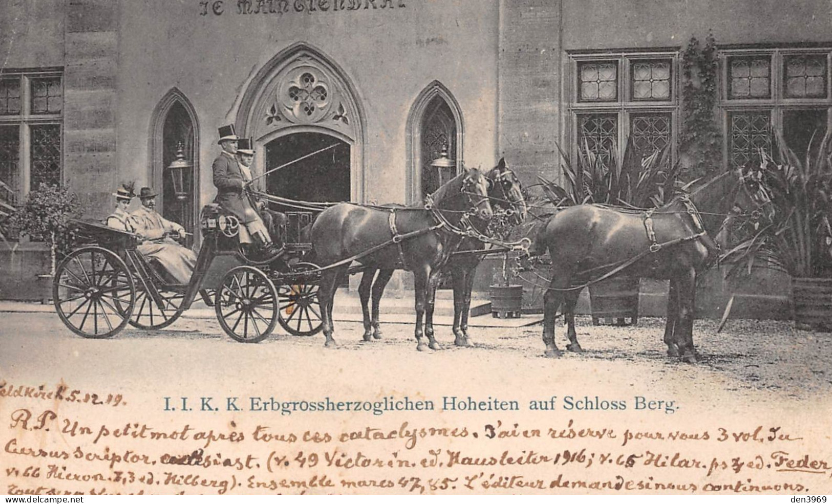 LUXEMBOURG - I.I.K.K. Erbgrossherzoglichen Hoheiten Auf Schloss Berg - Cachet Séminaire Des Missions De Syrie, Lyon - Colmar – Berg