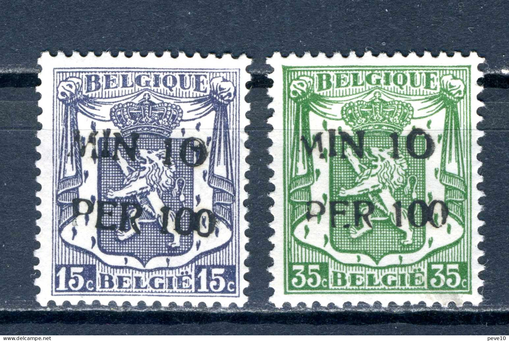 Belgique  N° 421 X Et 425 X   Surchargé   MIN 10 PER 100 - Andere & Zonder Classificatie