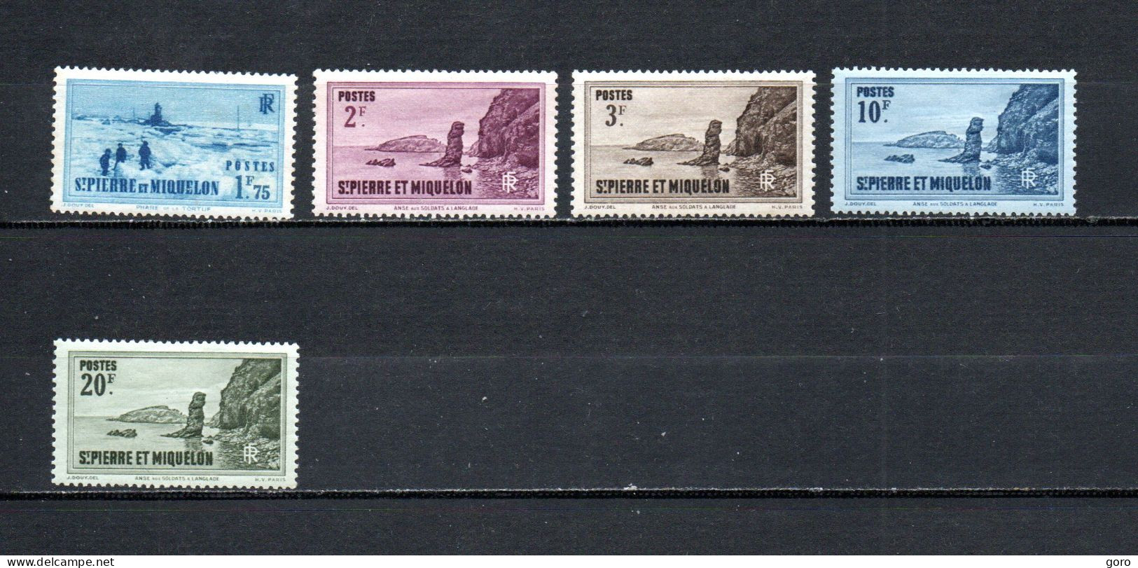 San Pedro Y Miquelon   1938  .-   Y&T   Nº    183/185-187/188 - Gebraucht