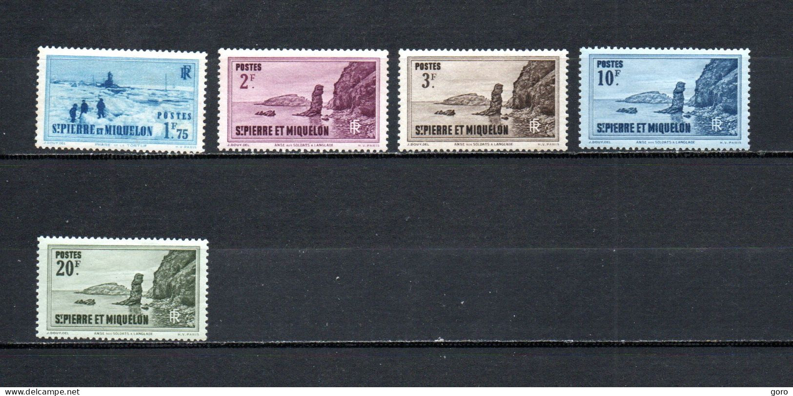 San Pedro Y Miquelon   1938  .-   Y&T   Nº    183/185-187/188 - Used Stamps
