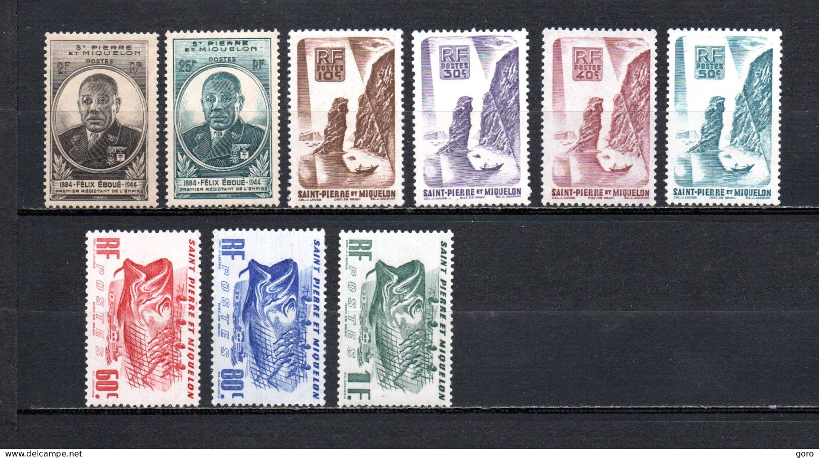 San Pedro Y Miquelon   1945-47  .-   Y&T   Nº    323/324-325/331 - Used Stamps