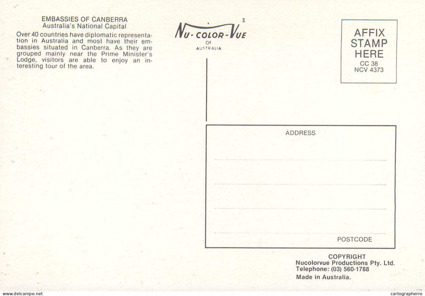 Australia Canberra (A.C.T) Foreign Embassies - Canberra (ACT)