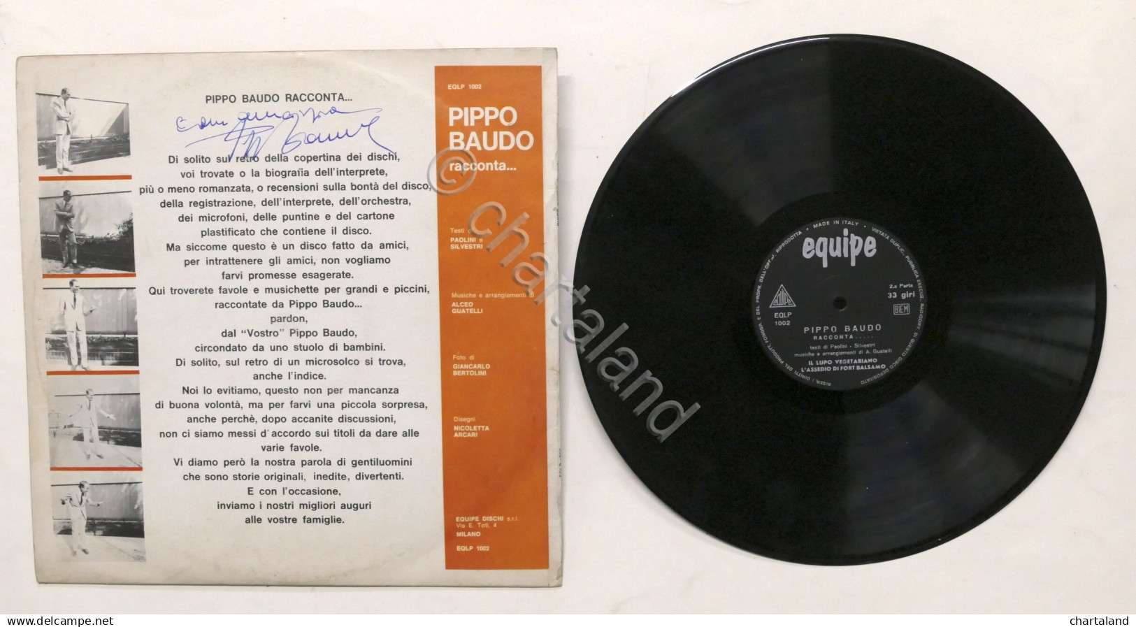 Disco Vinile 33 Giri EQLP - Pippo Baudo Racconta... - Con Autografo Su Custodia - Colecciones Completas