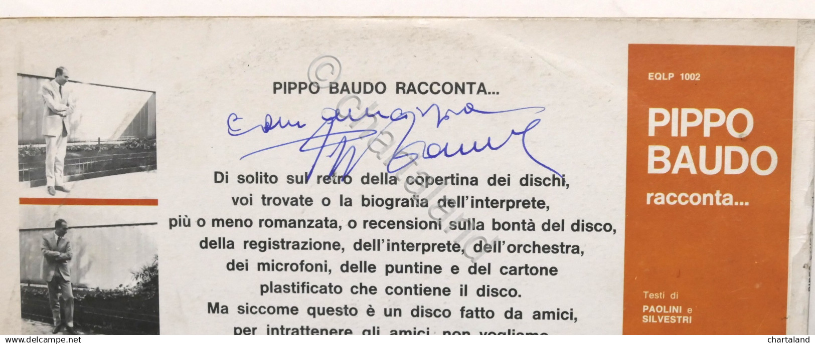 Disco Vinile 33 Giri EQLP - Pippo Baudo Racconta... - Con Autografo Su Custodia - Collezioni