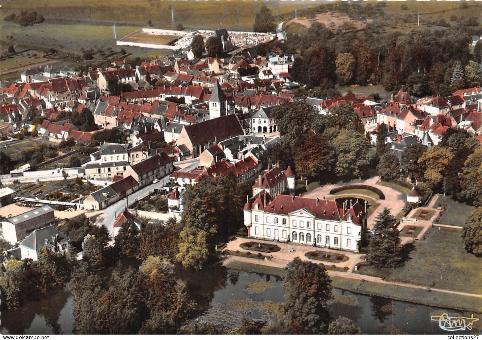 61-LONGNY-AU-PERCHE- LE CHATEAU ET LE CENTRE VUE AERIENNE - Longny Au Perche