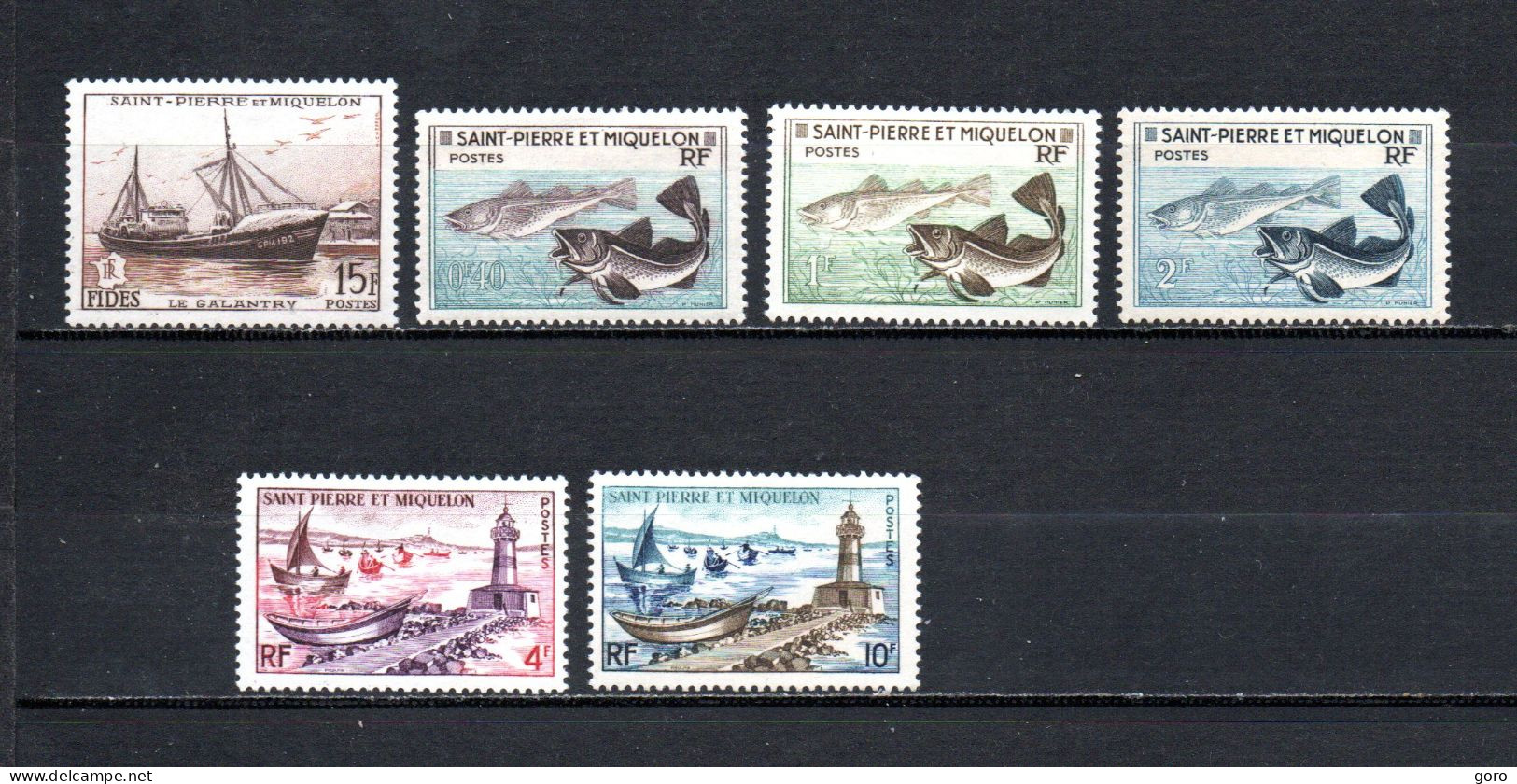 San Pedro Y Miquelon   1955-56  .-   Y&T   Nº    352-353/357 - Oblitérés