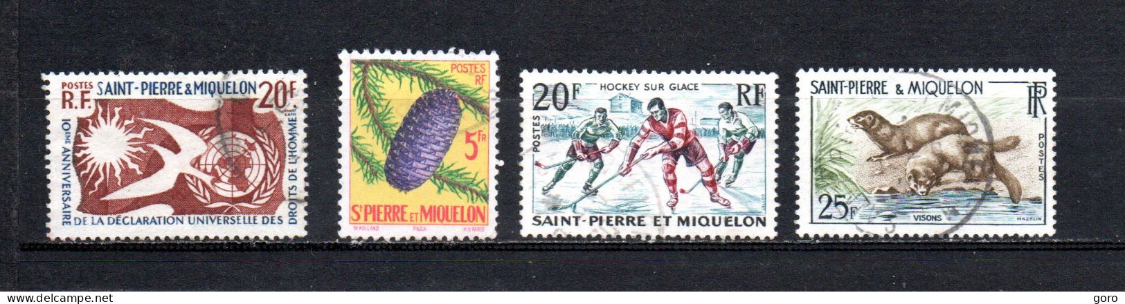 San Pedro Y Miquelon   1958  .-   Y&T   Nº    358-359-360/361 - Used Stamps