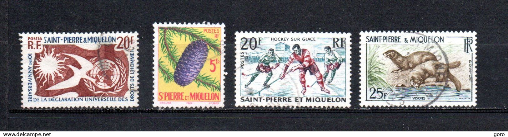 San Pedro Y Miquelon   1958  .-   Y&T   Nº    358-359-360/361 - Oblitérés