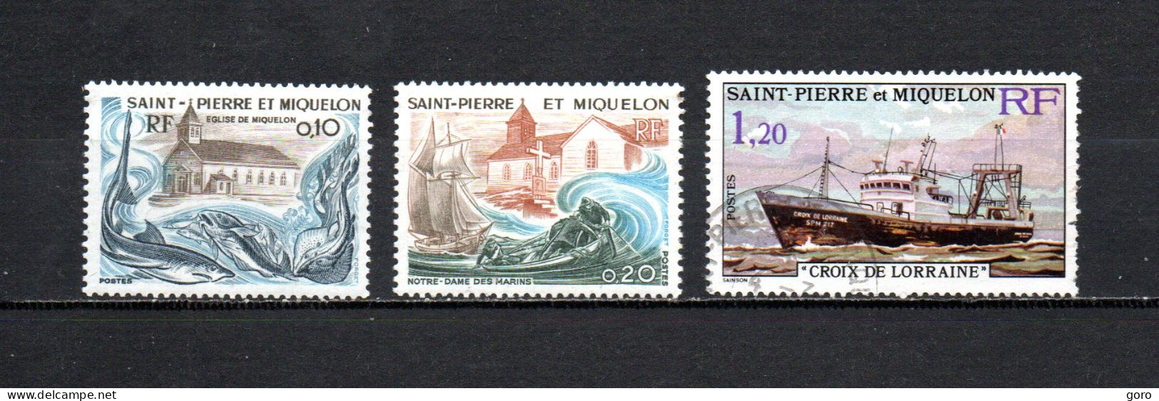 San Pedro Y Miquelon   1974-76  .-   Y&T   Nº    439/440-453 - Usados