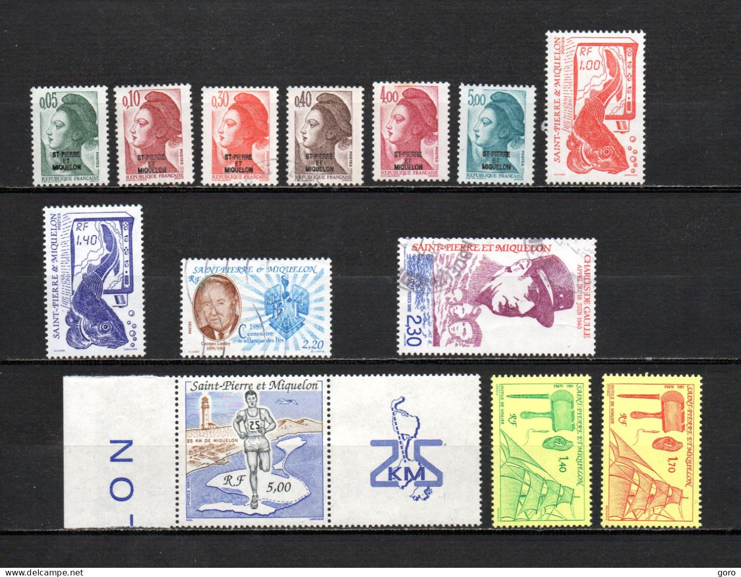 San Pedro Y Miquelon   1986-91  .-   Y&T   Nº    455/456-458/459-467/468-472/473-511/521-522-535/536 - Used Stamps