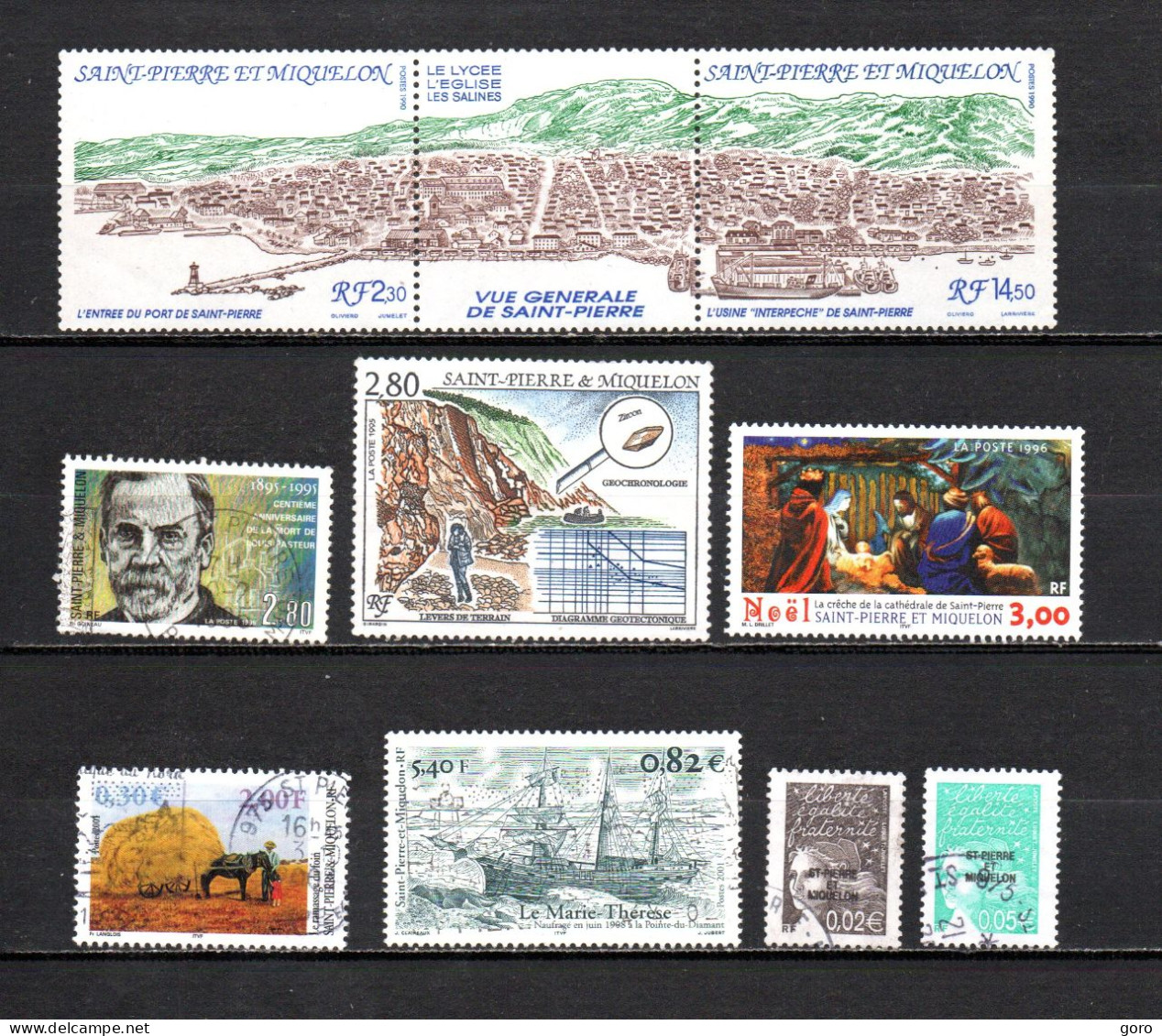 San Pedro Y Miquelon   1990-2002  .-   Y&T   Nº    530 A-609-618-638-742-752-759/760 - Used Stamps