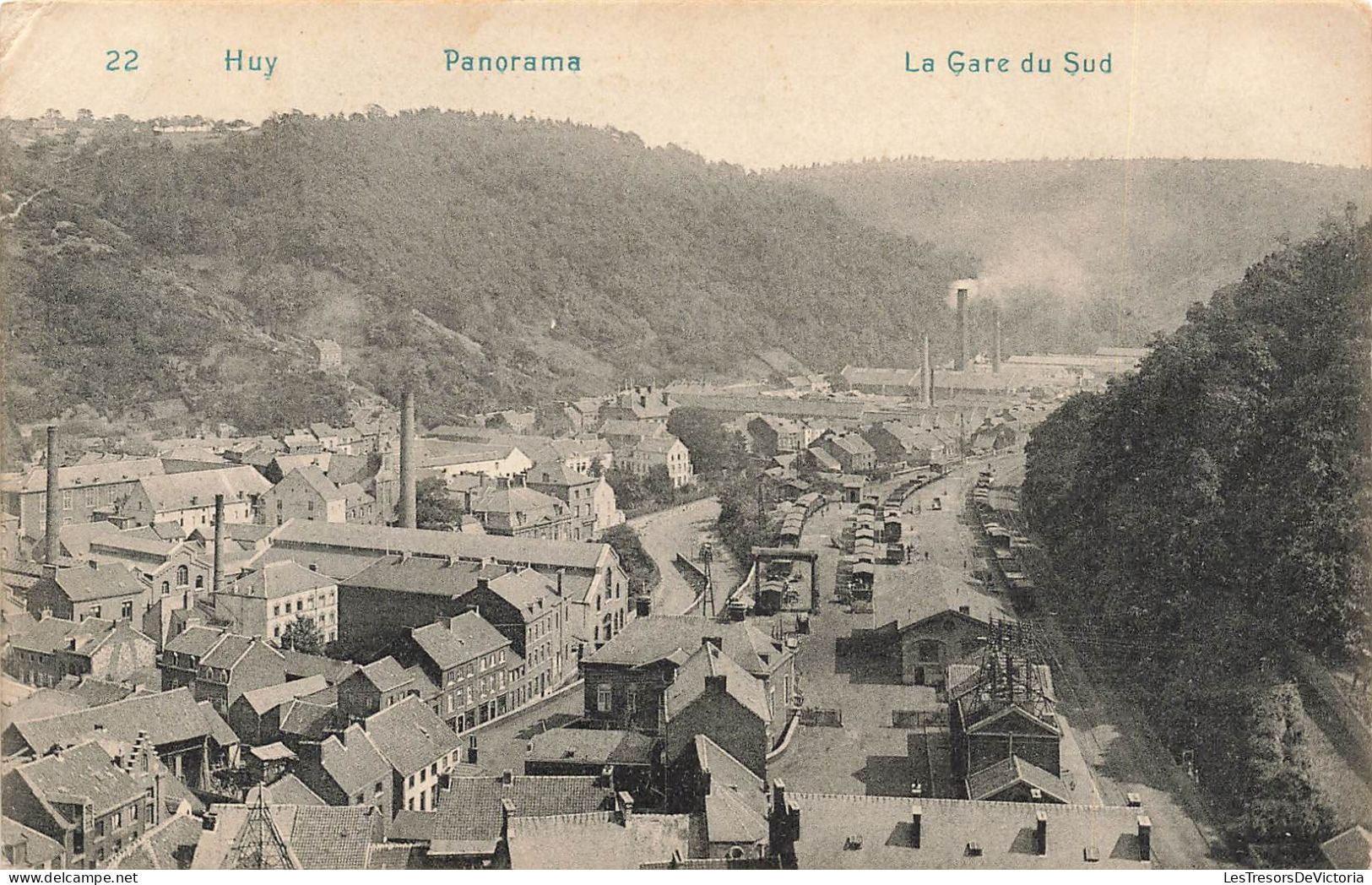 Belgique - Huy - Panorama - La Gare Du Sud - Carte Postale Ancienne - Hoei