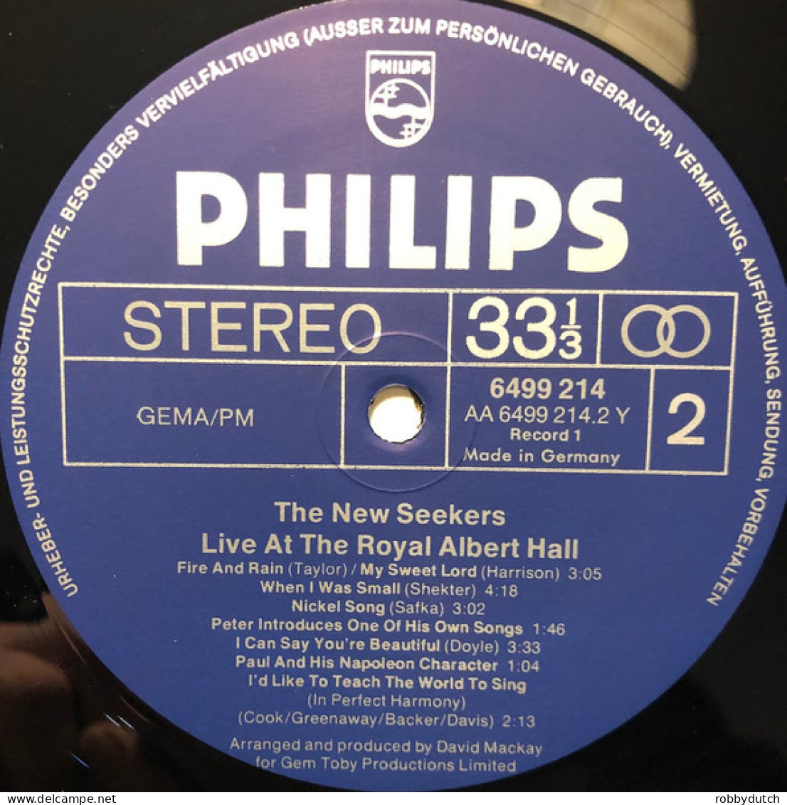 * 2LP * THE NEW SEEKERS - LIVE AT THE ROYAL ALBERT HALL (Germany 1972 EX-)