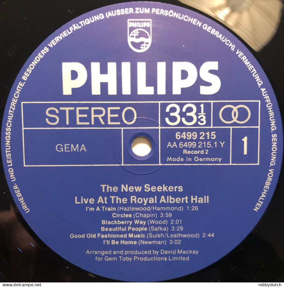 * 2LP * THE NEW SEEKERS - LIVE AT THE ROYAL ALBERT HALL (Germany 1972 EX-)